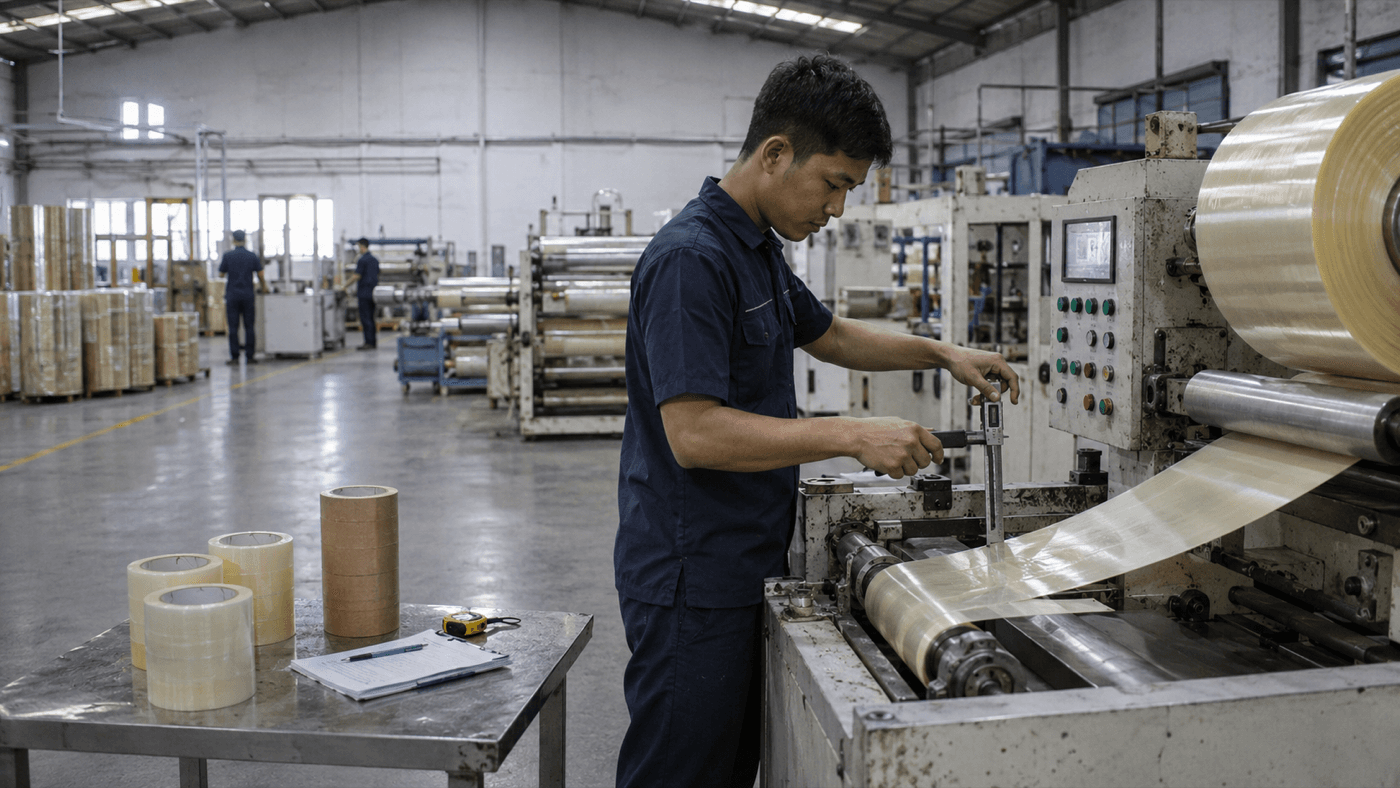 Proses produksi berkualitas tinggi di fasilitas Sobat Lakban